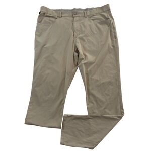 KJUS Men Iver 5-Pocket‎ Pants Mens 38x32 Tan Khaki Tailored Fit Golf Trousers